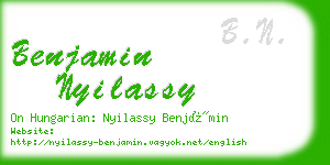 benjamin nyilassy business card